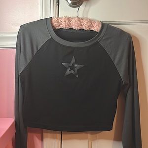 ! Y2k stargirl aesthetic black top !